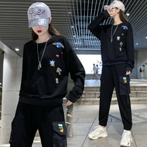 Fashion Boomer Sportswear Suit Women 2022 Fall New Korean Version Casual Loose Ins Sweaters Two Sets