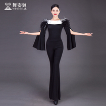 Temperament model broadcast slim body clothes ceremonial clothes 2021 New catwalk belly dance practice clothes dance 509