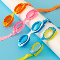 Childrens goggles waterproof and anti-fog high-definition mens and womens swimming glasses nose protection big frame professional swimming equipment myopia