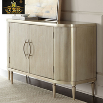 Belos beauty-style country porch cabinet wooden strip decoration foyer partition cabinet light luxury storage sideboard furniture customization