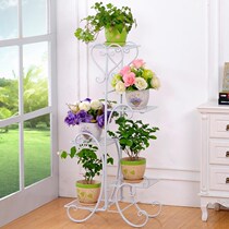 Simple and simple flower pot shelf multi-layer Luxury Large pot planting frame climbing vine rose flower stand porcelain pot porcelain basin stand living room