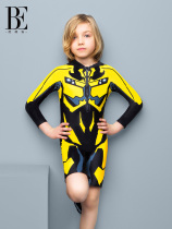 BE van der An Childrens swimwear CUHK Scout Anti-Chlorine Cape Conjoined boys Cartoon Cartoon Spa Swimsuit