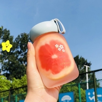 ins style frosted simple portable glass student white-collar small fresh water cup creative personality trend handy cup