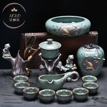 Full set of lazy tea full automatic ceramic kung fu tea props set home goyao Tea Tea Tea Cup