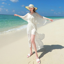 Maldives beach dress women super fairy Bali White slim long dress seaside holiday dress two-piece set