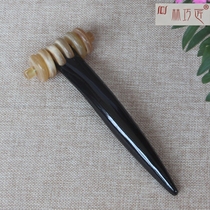 Lin Craftsman natural horn massager Six-wheel vibrator Acupressure stick tendon stick Multifunctional massage car