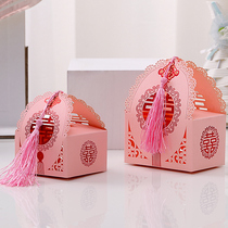 New wedding candy box paper wedding candy box laser engraved sugar box