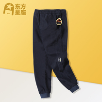 Boys  overalls cotton spring and autumn models large childrens drawstring pants Korean childrens casual pants Foreign pants Childrens fashion