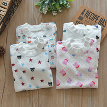 Japanese childrens mid-collar cotton underwear set children boys and boys boys and girls cotton trousers cotton sweater suit