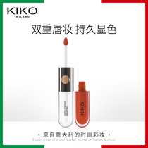 KIKO double-head lip glaze womens custom color Maple Leaf red 128 127 velvet foggy face niche brand student Lip Glaze