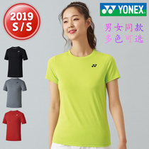 2019 Spring Summer New YONEX badminton uniform YY yyunix mens and women quick-dry team uniform short sleeve t-shirt