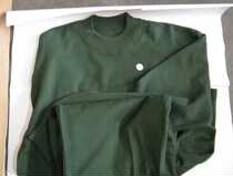 01 Womens knitted underwear suit old-fashioned military green autumn trousers olive green autumn clothing autumn trousers