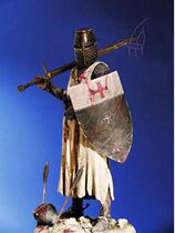 90MM resin soldier crusader G387