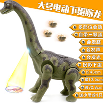Large electric dinosaur will lay eggs Brachiosaurus walking dinosaur egg model educational boy childrens toy