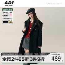 ANDYET AD1 22 AW original design commuter wind woolen coat womens winter thickened long woolen coat