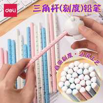 Deli triangle pole pencil exam 2B pencil Primary School students HB pencil kindergarten writing pen children pencil stationery wholesale 2 than pencil anti-Bite angle pen safety