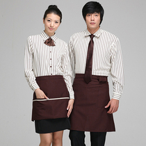 Hotel overalls autumn and winter long sleeve apron fast food west catering cafe waiter hot pot hotel apron