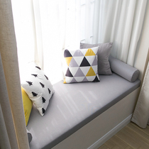 Simple Nordic custom light Gray bay window pad custom thickened and hard sponge pad Balcony windowsill pad custom card seat pad