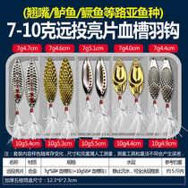 Far cast Metal Luther Bait Bright Sheet Suit Leech Sequin Fake Bait Horse Mouth White Striped Bass Fish Fresh Water