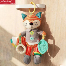 infantino American baby Tino Fox doll baby cart bed hanging rattle pacifying doll tooth gum toy