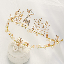 Childrens Crown Headwear Princess Girl Garland Crown Childrens Birthday Performance Accessories Flower Girl Show Ornaments Headband