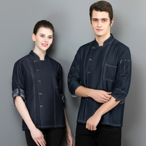 Cowboy chef's clothing short sleeve kitchen baking canteen kitchen clothing hotel western restaurant fast food restaurant work uniform summer clothing