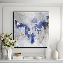 Pure hand-painted living room bedroom abstract gold foil oil painting decorative painting modern minimalist restaurant porch aisle wall painting mural