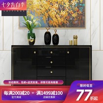 Dining side cabinet Modern simple whole cabinet storage cabinet Multi-function customizable light luxury restaurant cabinet Dining side wine cabinet