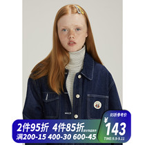 square houlest2019 early autumn thin loose dark blue denim coat women vintage classic tooling jacket