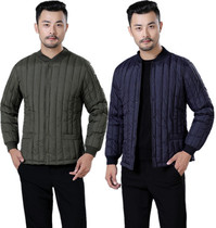 Change of Ji Qingkang Autumn Winter Middle Aged Mens Dad Closets Wear Thin Down Cotton Clothing Small Cotton Clothes Loose Thickened Jacket