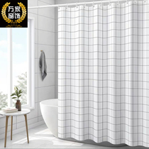 Nordic bathroom blinds polyester cloth toilet waterproof hotel bath curtain geometries 100 hitch fresh and machine washable