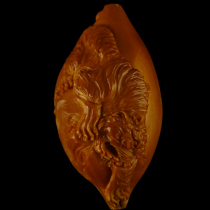 Pure handmade Wei Zhen Bafang Qi bamboo core carving Olive Su Gong new olive walnut carved single seed pendant carving text play