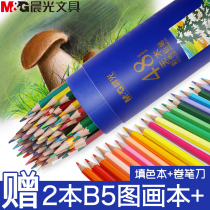 Morning light color pencil water soluble color lead paintbrush pen no wood color lead student with 24 color hand-painted cost beginner 36 color fine art professional 48 color drawing suit colored pencil kindergarten