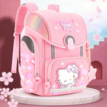 Hello Kitty Girls aristocratic childrens schoolbags female primary school students 2021 new one to two third grade girls shoulders