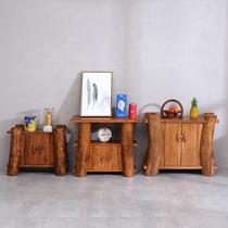 Camphor Wood original ecological side cabinet tea room tea table living room storage side cabinet solid wood antique Chinese style small tea cabinet
