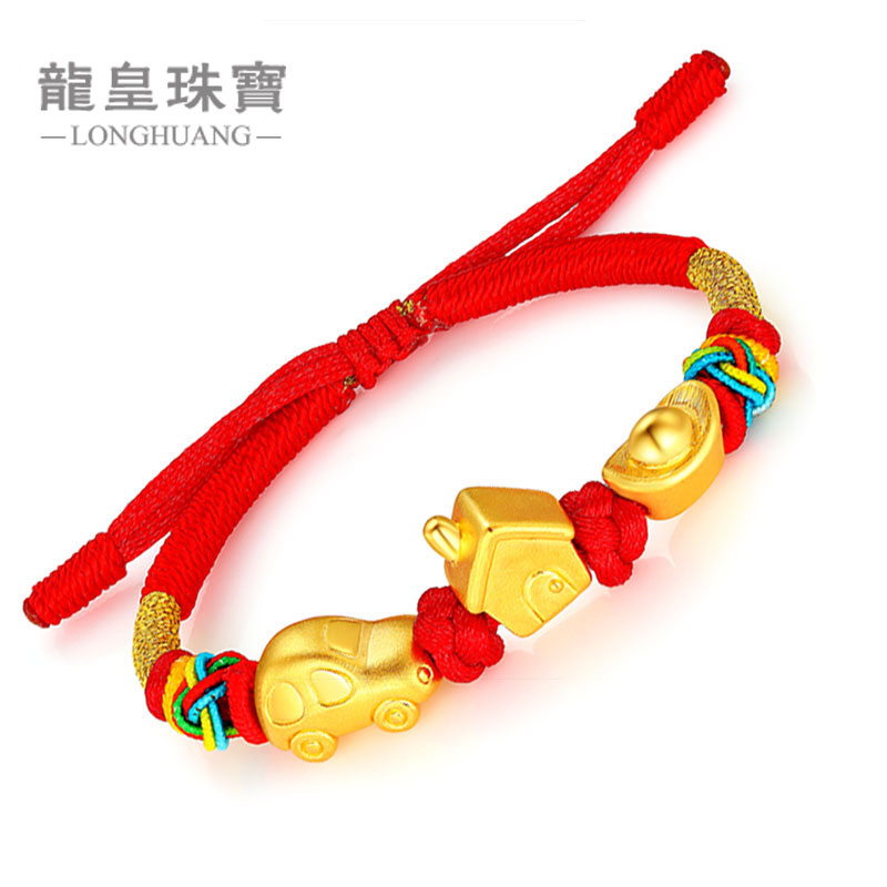 3D hard gold gold baby bracelet Full gold room car transporter beads Newborn baby child bracelet transporter beads