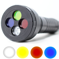 Four light source rechargeable flashlight Yellow red Blue multi-function ultra-bright household outdoor emergency light