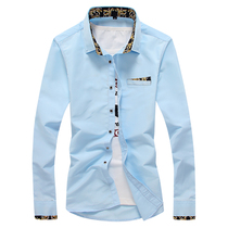 Spring autumn shirt male long sleeve fashion handsome work clothes for casual long sleeve inch shirt male youth sashimi business shirt