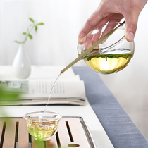 Transparent tea maker Glass fair cup Black tea tea bowl Cover bowl Japanese-style heat-resistant Kung Fu tea pot Green tea special tea set