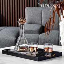 Modern Light and Luxury Crystal Glass Creative Wine Cup Bottage Sample Desk Table Wine Cabin Set Description Household Jewelry