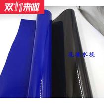 Double bright liquid fish tank aquarium background paper wallpaper mural background painting stickers double-sided thickened HD blue and black