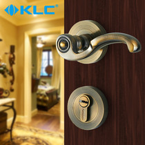 KLC European door lock indoor bedroom solid wood split lock door lock toilet handle