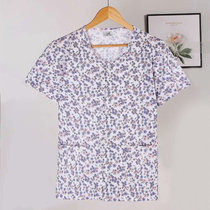 Home underwear female mother with cotton short sleeve T-shirt 60-70 year old grandmother size Old Man vest cotton summer