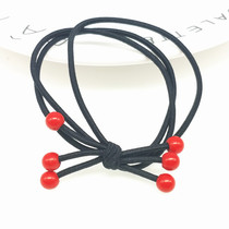 South Korea Xiaoqing New brief about 100 Lapped Personality Tie Hair Like Leather Fascia Mati Cherry Head Rope Adult Elastic Hair Rope