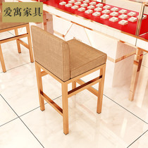 Front table chair backrest high foot bar chair household bar chair jewelry shop special stool cashier counter reception chair