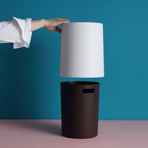 ins Simple Japanese double-decker trash can Household creative lidless bathroom living room bedroom Nordic garbage basket