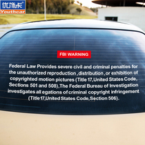 Youxiecar car stickers Old driver rear windshield car stickers Island movie title English reflective stickers