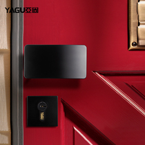 Submersible Door Lock Indoor Bedroom Room Door Lock Nordic Black Wooden Door Lock Three-piece Split Magnetic Silent Door Lock