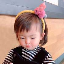 South Korea Imported Children Hair Accessories Ultra Cute Rabbit Hair Stirrup Girl Baby Decorate Head Hoop Hairpin