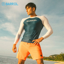 BARREL Korea OgSun color matching thin swimming snorkeling sun protection quick-drying surf T-shirt jellyfish suit men swimsuit